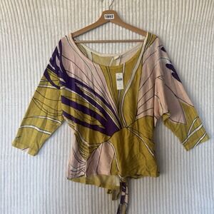 Anthropologie Moth Gorgeous tie Waist Sweater Sz Medium NWT $118 Please Read